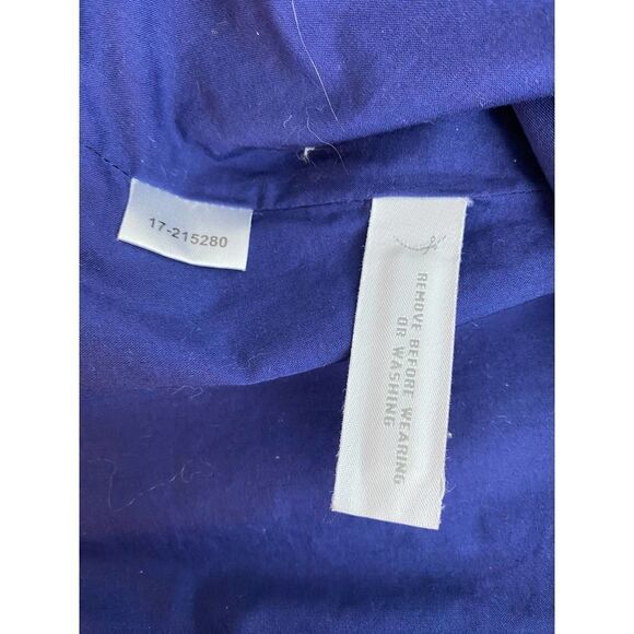 Ann Taylor Loft Cottagecore Beaded Halter Dress 100% Cotton Blue White 2 - Picture 8 of 9